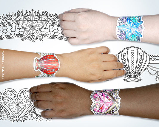 Mermaid Bracelet | Coloring Page for Adult and Children | Digital