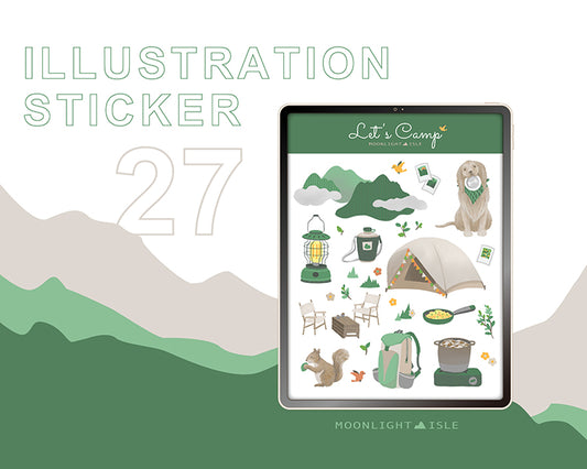 Let’s Camp – Goodnotes sticker