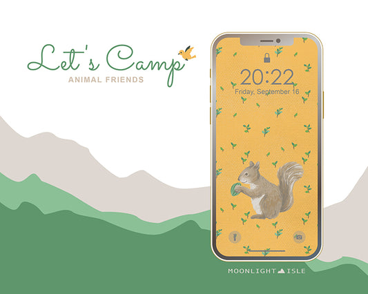 Let’s Camp – Animal Friends | Phone Wallpaper