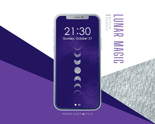 Lunar Magic - Purple Silver | Phone Wallpaper