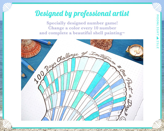 Shell Chart - 100 Days Tracker | A4 Printable Planner