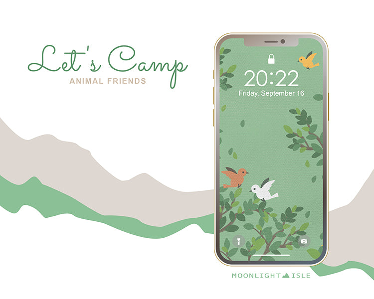 Let’s Camp – Animal Friends | Phone Wallpaper