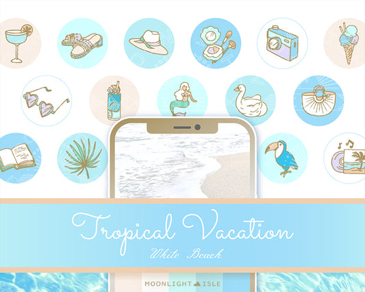Tropical Vacation- White Beach | Instagram Story Highlight Icon