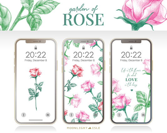 Garden of Rose - White| Phone Wallpaper