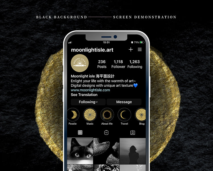 Lunar Magic - Black Gold | Instagram Story Highlight Icon