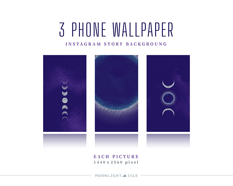 Lunar Magic - Purple Silver | Phone Wallpaper
