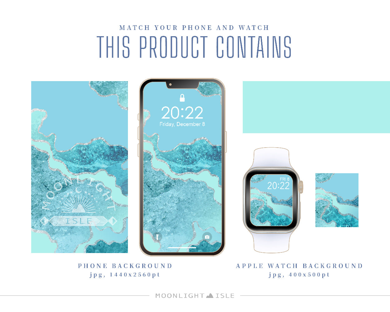 Swan Lake – Turquoise | Phone & Apple Watch Wallpaper